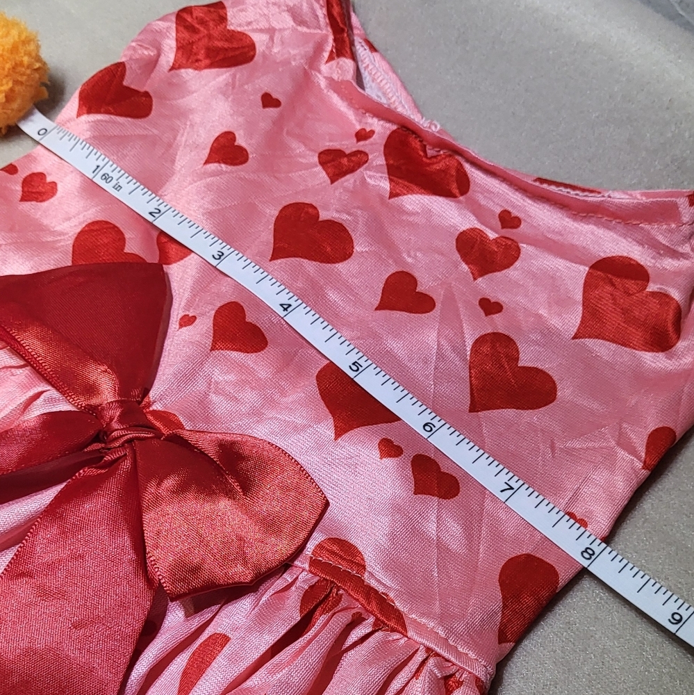 Pink/Red Valentine's Day Heart Print Dog/Pet Dress Costume Size Medium- NWOT - Picture 9 of 9